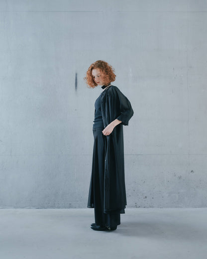 【SALE/50%0ff】Sleeve Tuck Dress [603397] black