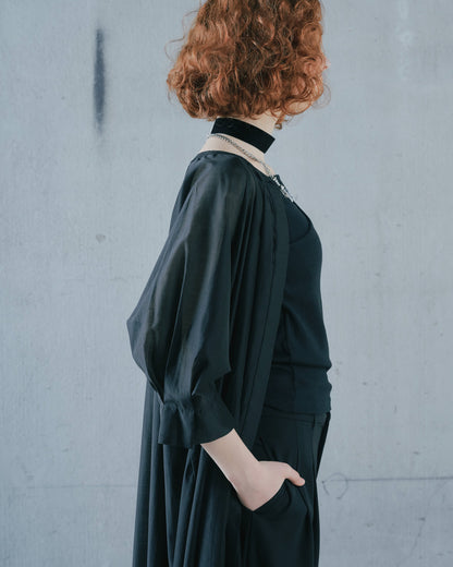 【SALE/50%0ff】Sleeve Tuck Dress [603397] black