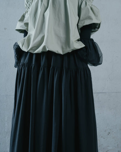 【Summer SALE!!】Gather Tiered Skirt [603398] black(99)