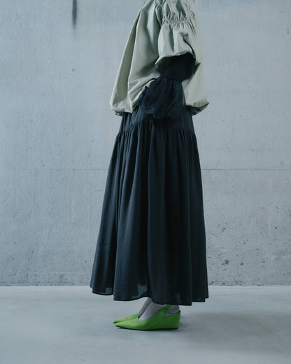 【Summer SALE!!】Gather Tiered Skirt [603398] black(99)