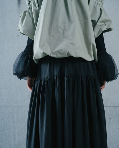 【Summer SALE!!】Gather Tiered Skirt [603398] black(99)