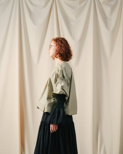【SALE/50%0ff】Balloon Blouse [603395] light khaki