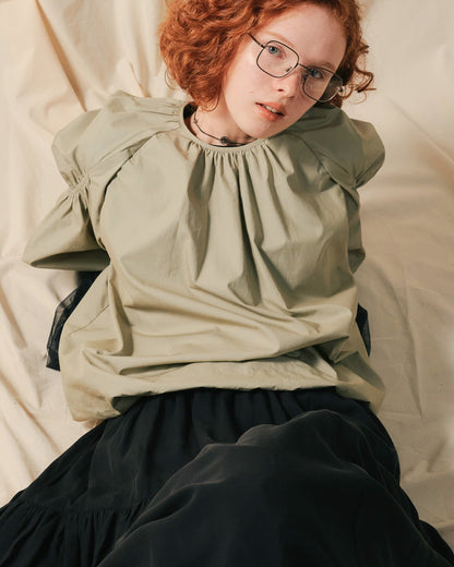 【SALE/50%0ff】Balloon Blouse [603395] light khaki