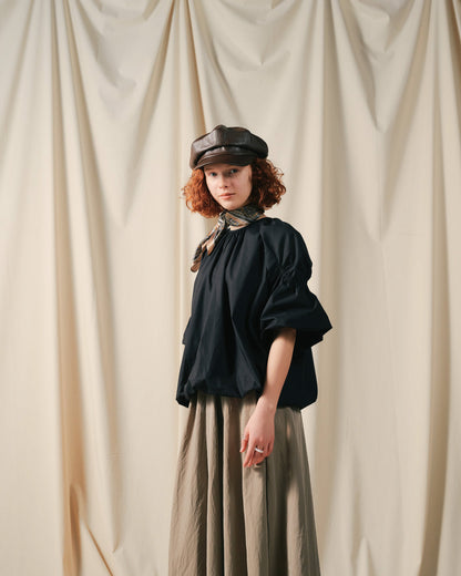 【SALE/50%0ff】Balloon Blouse [603395] black