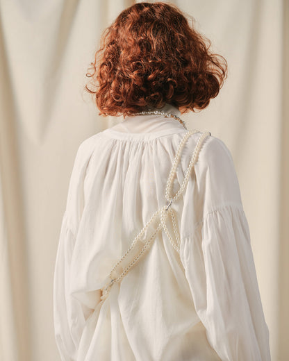 【SALE/50%0ff】2way Sheer Blouse [603391] off