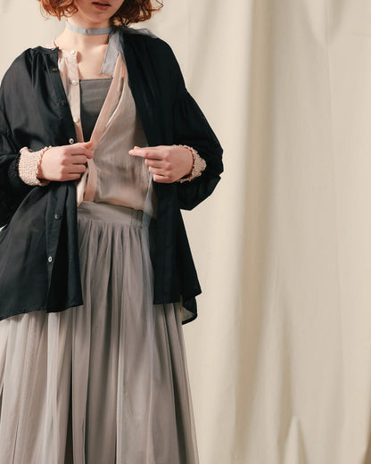 【SALE/50%0ff】2way Sheer Blouse [603391] pink beige