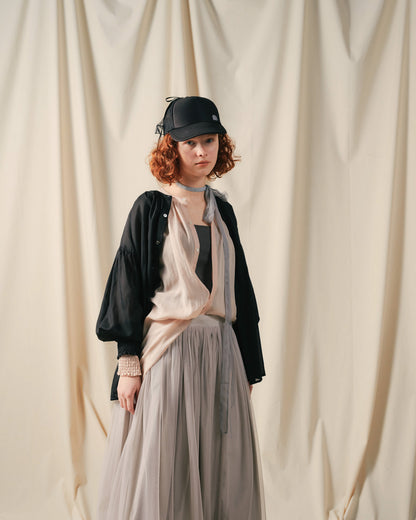 【SALE/50%0ff】2way Sheer Blouse [603391] pink beige