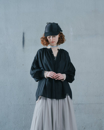【Summer SALE!!】2way Sheer Blouse [603391] black(99)