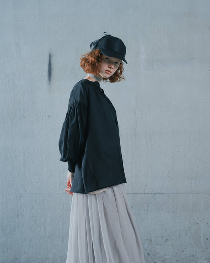 【Summer SALE!!】2way Sheer Blouse [603391] black(99)