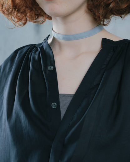 【Summer SALE!!】2way Sheer Blouse [603391] black(99)