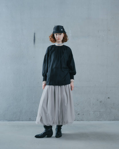 【Summer SALE!!】2way Sheer Blouse [603391] black(99)