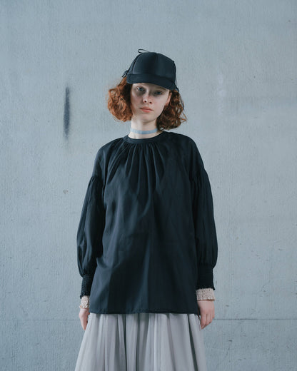 【Summer SALE!!】2way Sheer Blouse [603391] black(99)