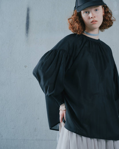 【Summer SALE!!】2way Sheer Blouse [603391] black(99)
