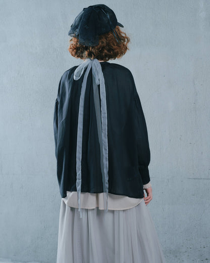【Summer SALE!!】2way Sheer Blouse [603391] black(99)