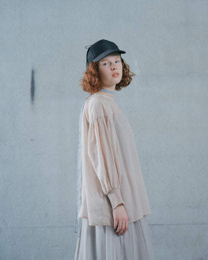 【SALE/50%0ff】2way Sheer Blouse [603391] pink beige