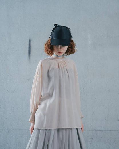 【SALE/50%0ff】2way Sheer Blouse [603391] pink beige