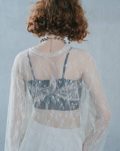 【SALE/50%0ff】Lace Tops [603368] ivory
