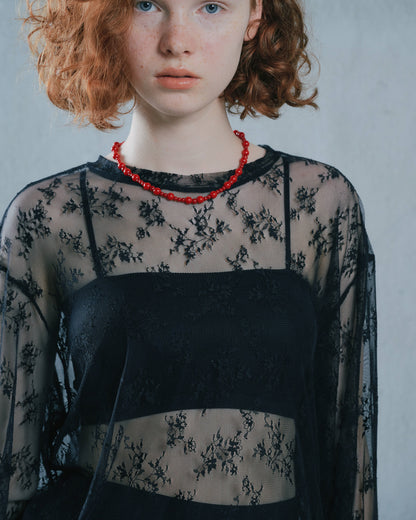 【Summer SALE!!】Lace Tops [603368] black(99)