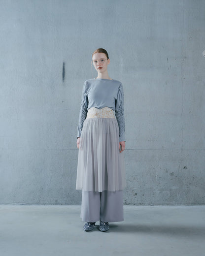 【Summer SALE!!】Jacquard × Tulle Skirt [603390] pink(20)
