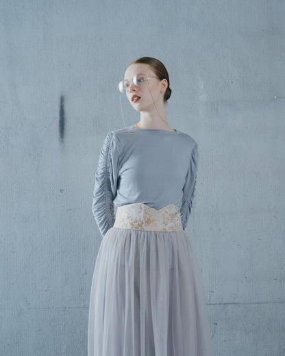 【Summer SALE!!】Jacquard × Tulle Skirt [603390] pink(20)