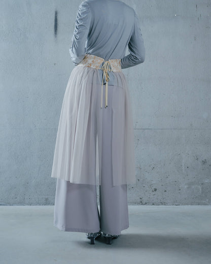 【Summer SALE!!】Jacquard × Tulle Skirt [603390] pink(20)