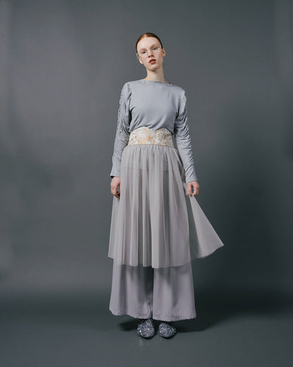 【Summer SALE!!】Jacquard × Tulle Skirt [603390] pink(20)