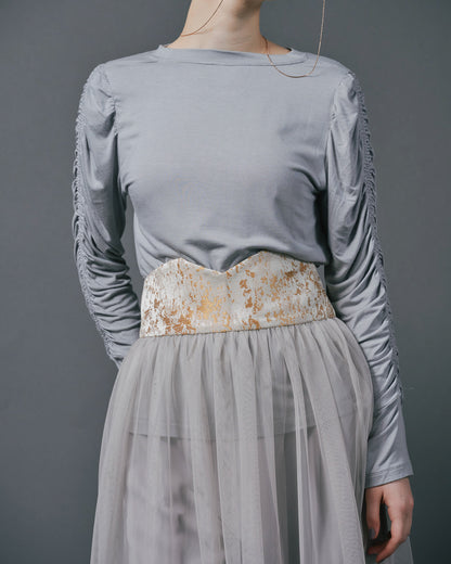 【Summer SALE!!】Jacquard × Tulle Skirt [603390] pink(20)