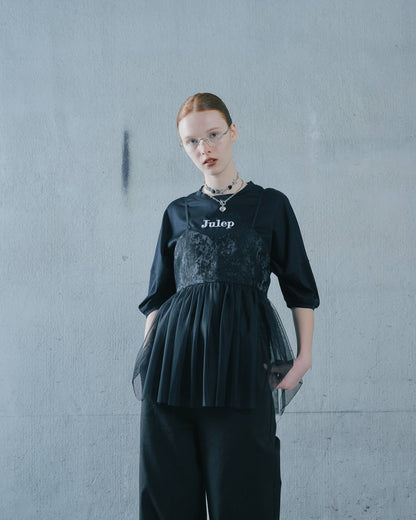 【SALE/50%0ff】Jacquard Bustier [603389] black