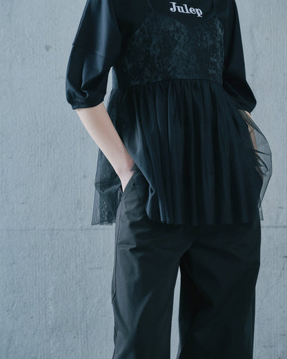 【SALE/50%0ff】Jacquard Bustier [603389] black