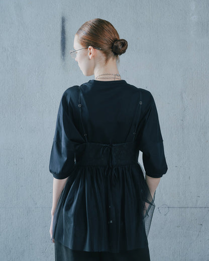 【SALE/50%0ff】Jacquard Bustier [603389] black