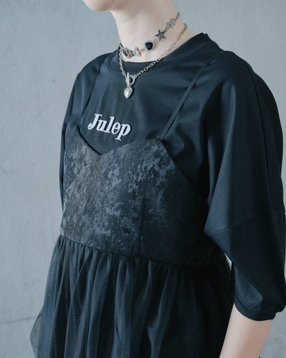 【SALE/50%0ff】Jacquard Bustier [603389] black