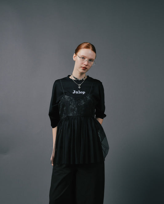 【SALE/50%0ff】Jacquard Bustier [603389] black