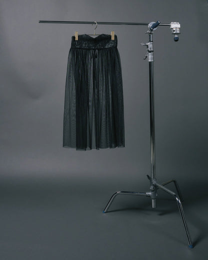 【Summer SALE!!】Jacquard × Tulle Skirt [603390] black(99)