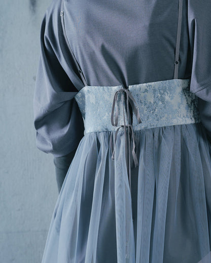 【SALE/50%0ff】Jacquard Bustier [603389] blue grey