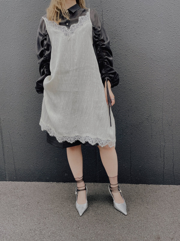 【Summer SALE!!】Sheer Shirt [603353] black(99)
