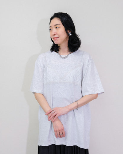 Lace Layered T-Shirt [603407] l.grey(70)