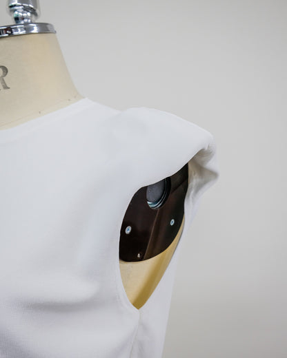 Shoulder Padd Kint Tops [603409] off(01)