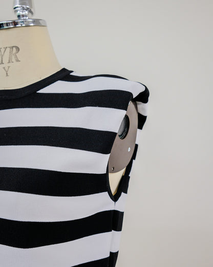 Shoulder Padd Kint Tops [603409] mix(96)
