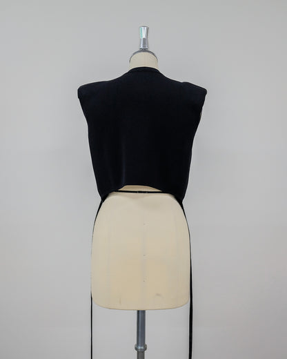 Shoulder Padd Kint Tops [603409] black(99)