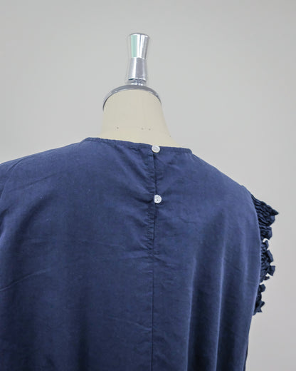 Gather Sleeve Blouse [603412] navy(49)