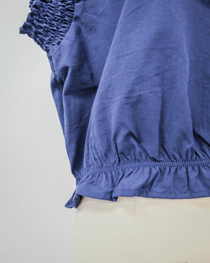 Gather Sleeve Blouse [603412] navy(49)