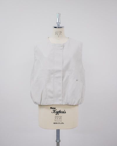 Fake Leather Vest [603423] beige(05)