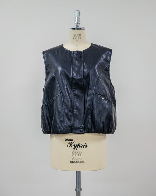 Fake Leather Vest [603423] black(99)