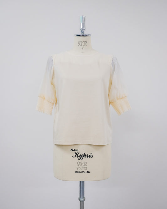 【SALE/50%0ff】Organdy T-Shirt [603394] light beige(07)