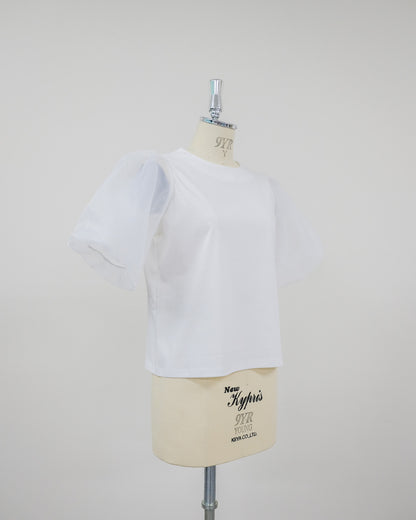 【Summer SALE!!】Balloon Sleeve T-Shirt [603393] off(01)