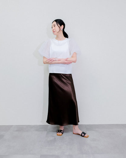 【Summer SALE!!】Balloon Sleeve T-Shirt [603393] off(01)