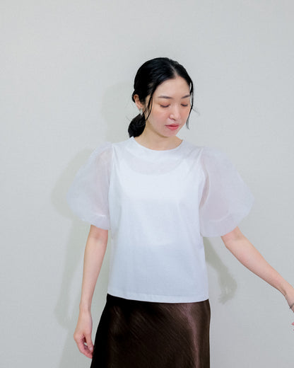 【Summer SALE!!】Balloon Sleeve T-Shirt [603393] off(01)