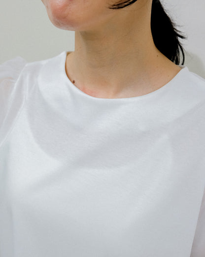 【Summer SALE!!】Balloon Sleeve T-Shirt [603393] off(01)