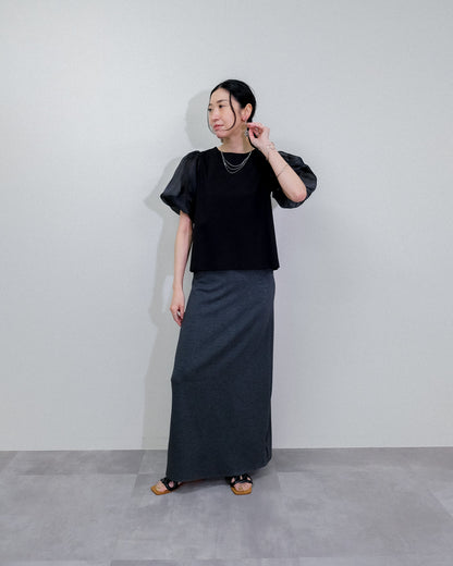 Cut and Sew Skirt [603418] charcoal (79)
