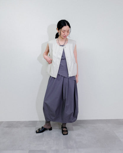 Fake Leather Vest [603423] beige(05)